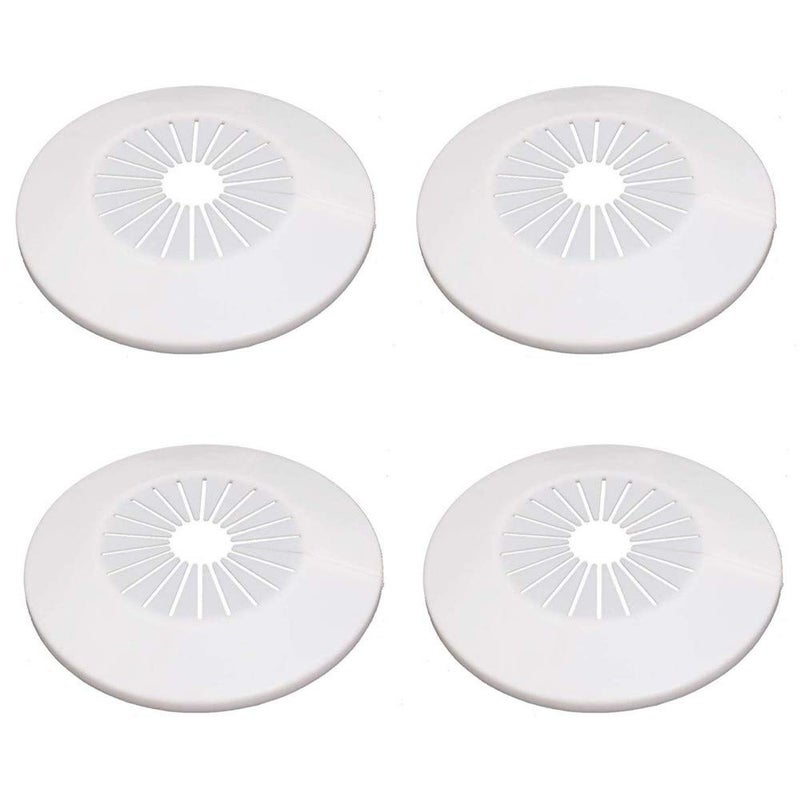 shenghang Wall Flange Easy Installation Plastic Radiator Escutcheon Water Pipe Drain Line Cover Collar Decoration Pipe Collars (1.18-1.96inch, white) - Image 1